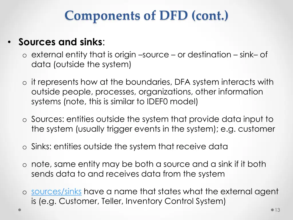 components of dfd cont 2