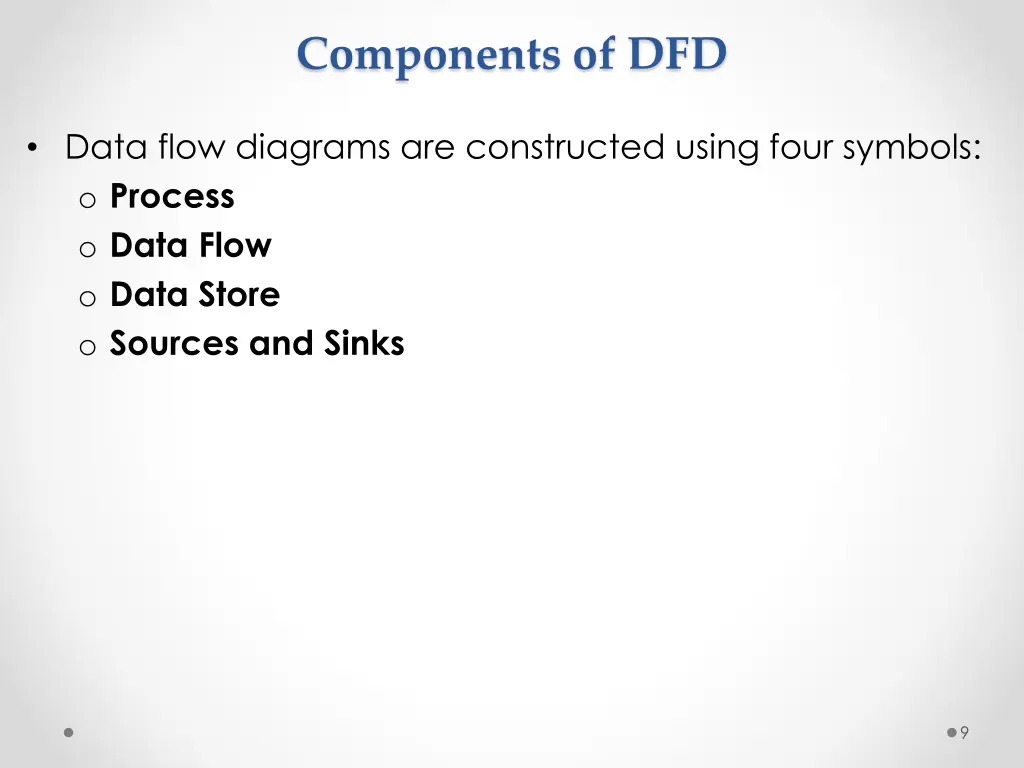 components of dfd