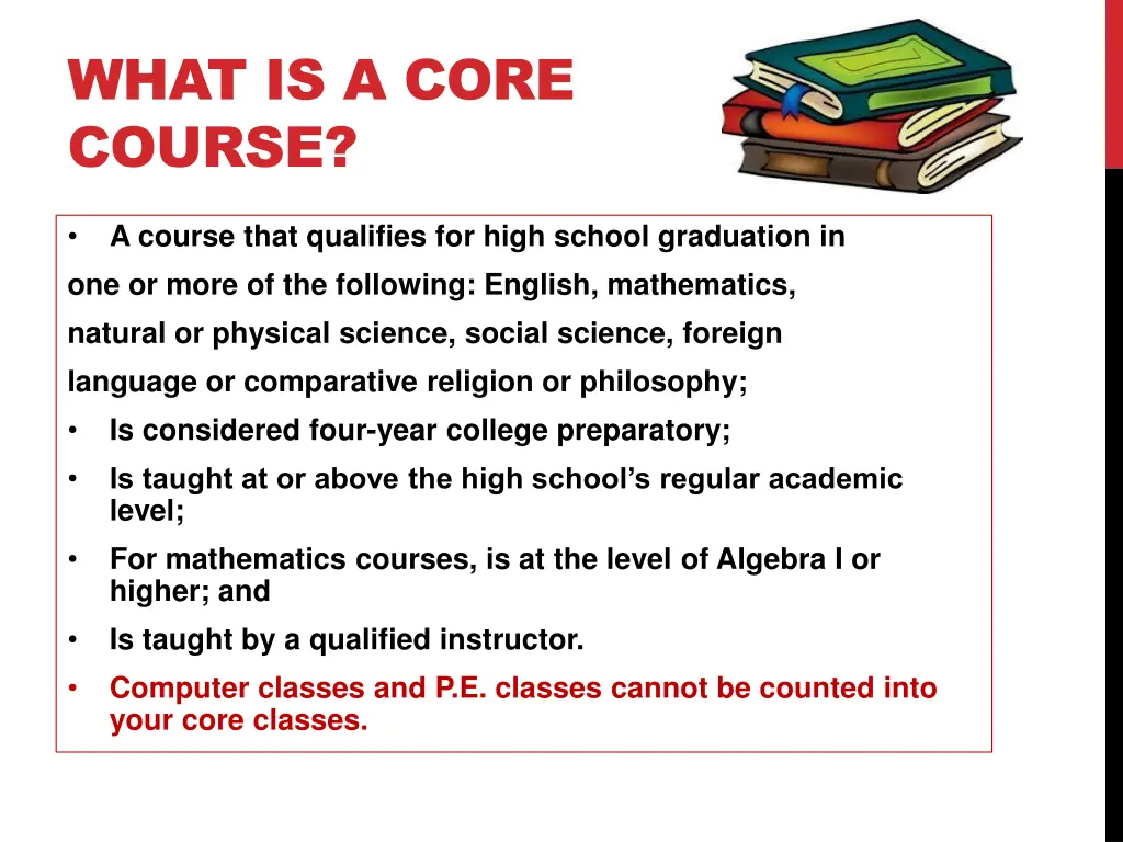 what is a core course