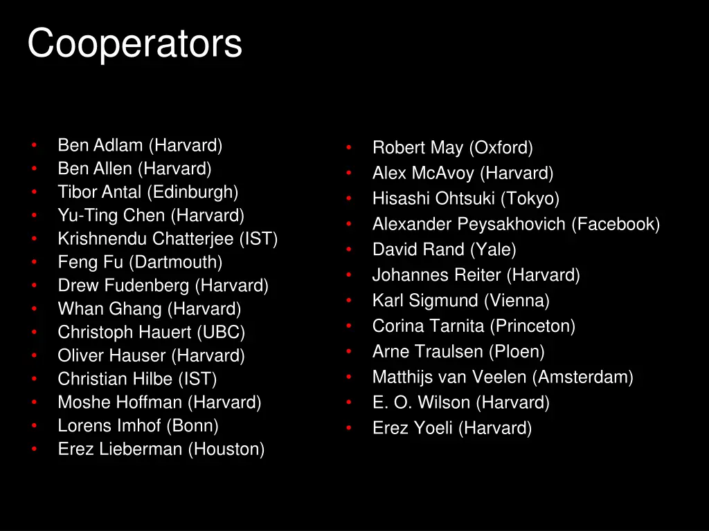 cooperators