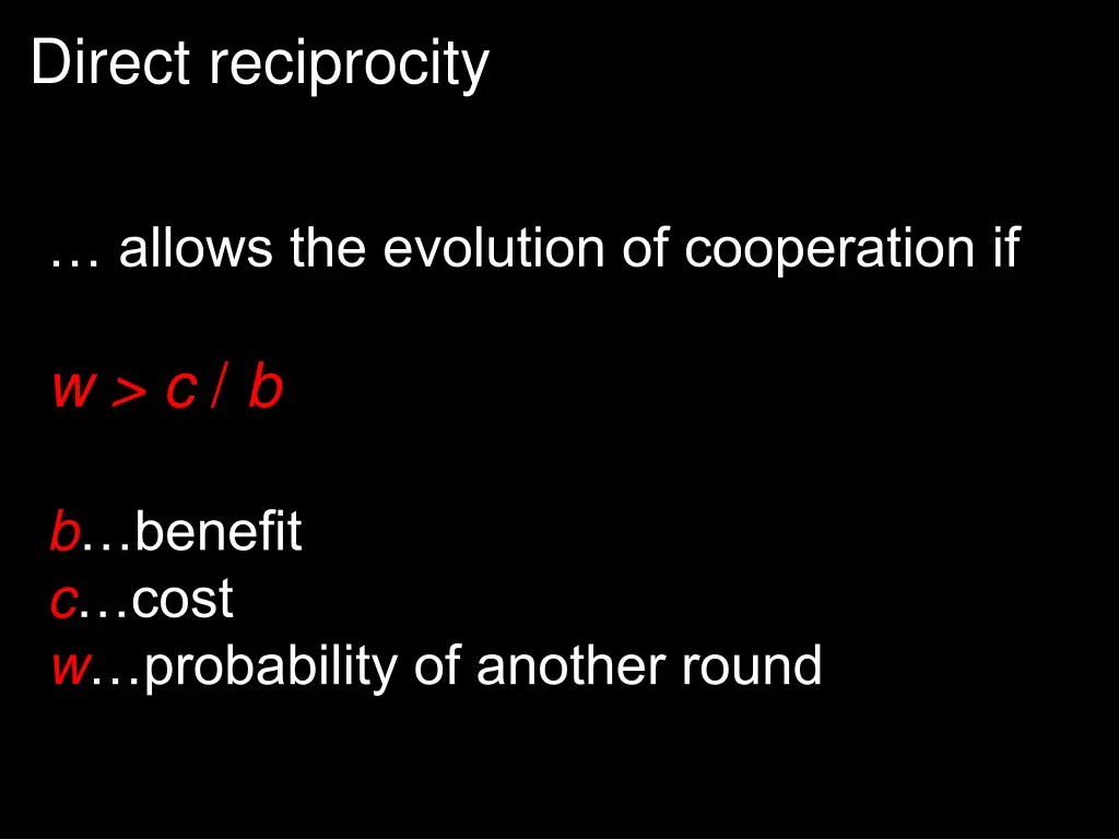 direct reciprocity 1