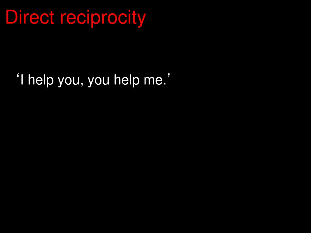 direct reciprocity