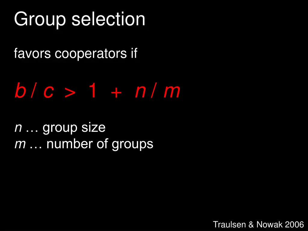 group selection 2