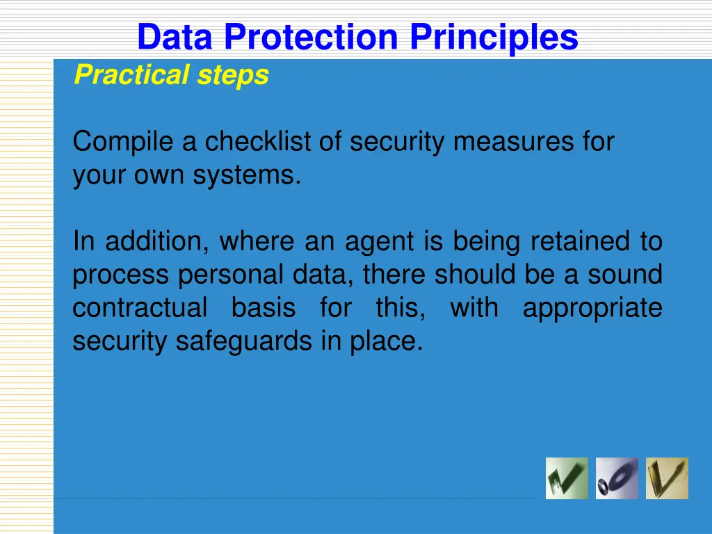 data protection principles practical steps