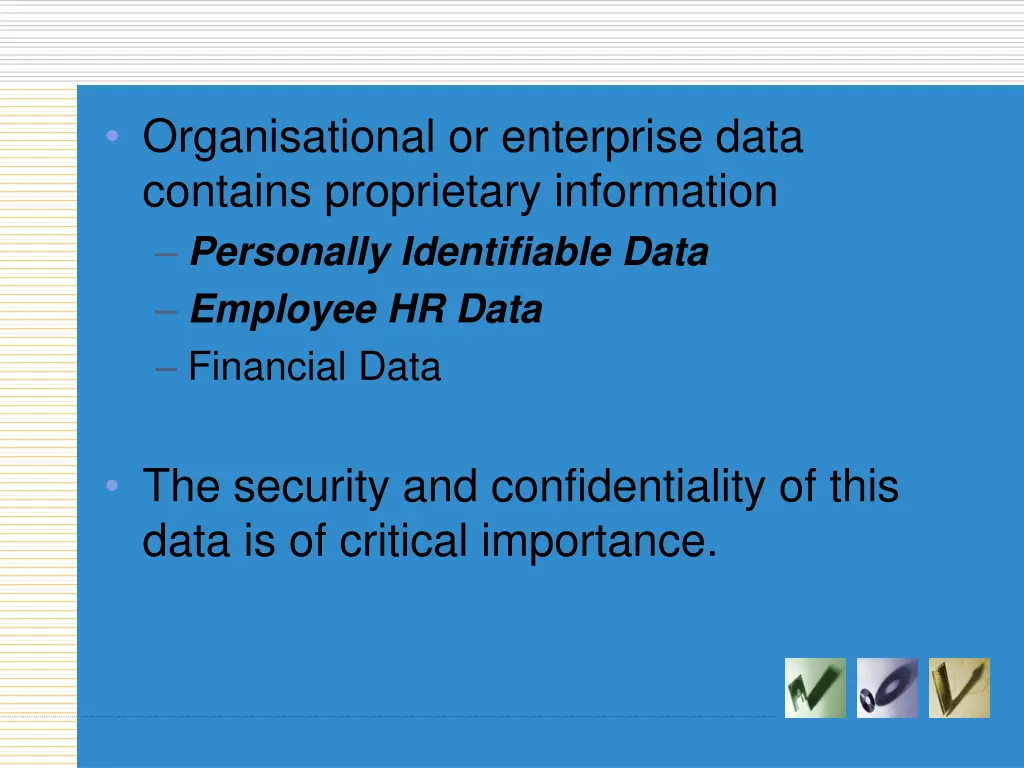 organisational or enterprise data contains