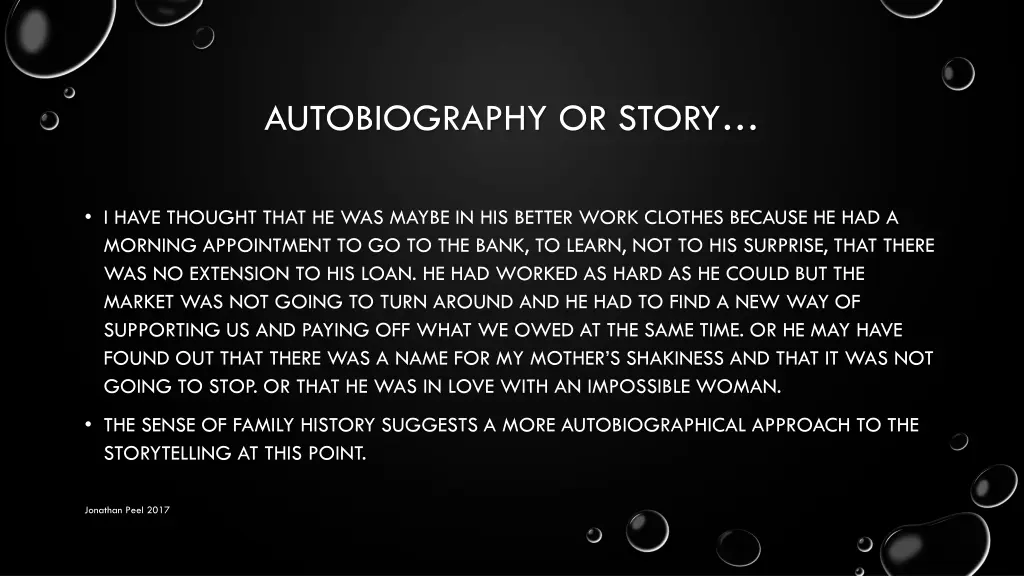 autobiography or story 1