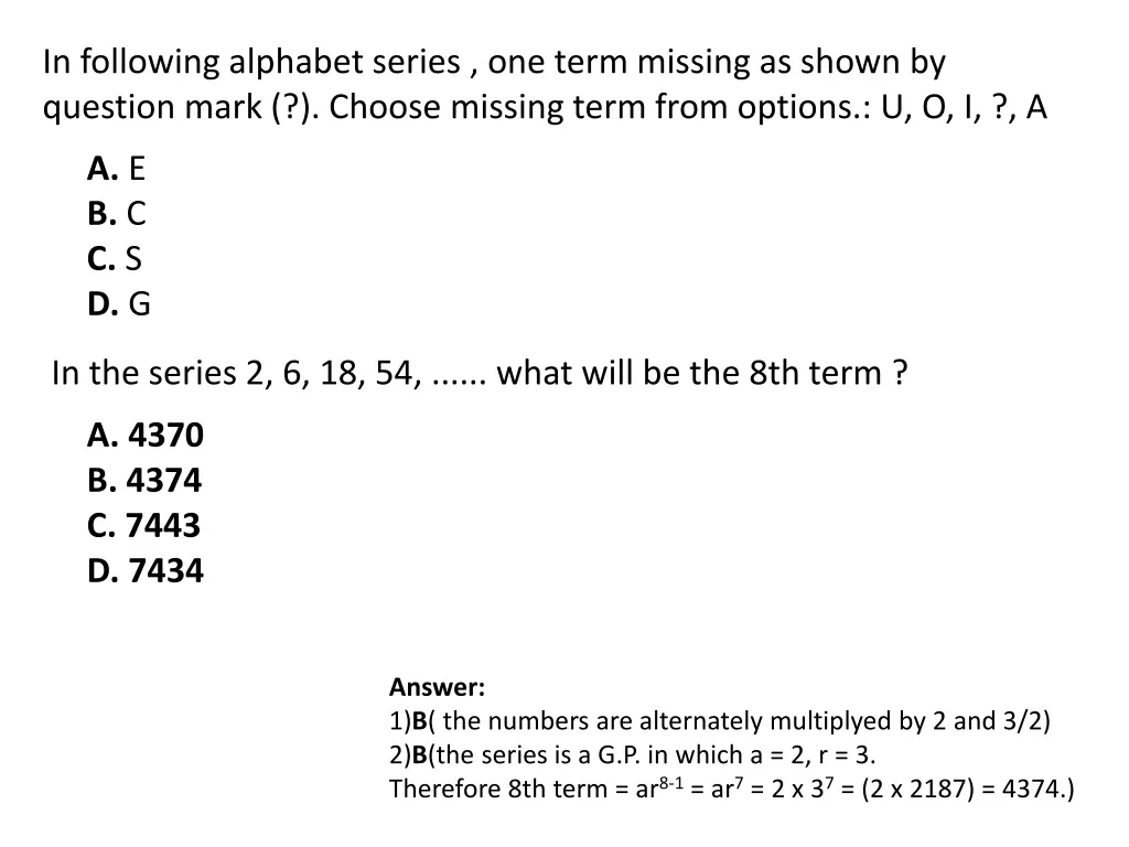 in following alphabet series one term missing