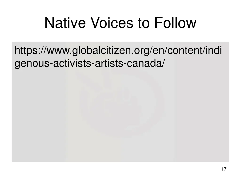 native voices to follow