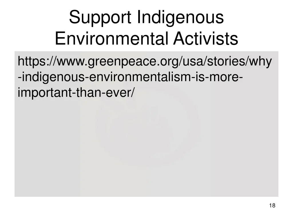 support indigenous environmental activists https