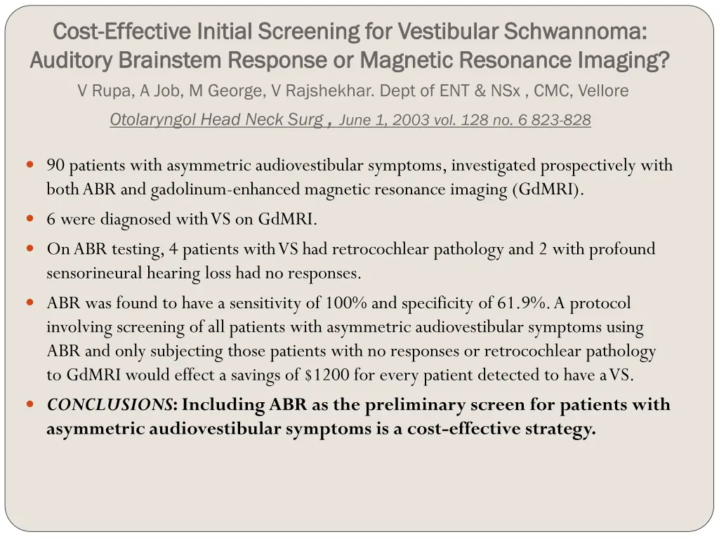 cost cost effective initial screening