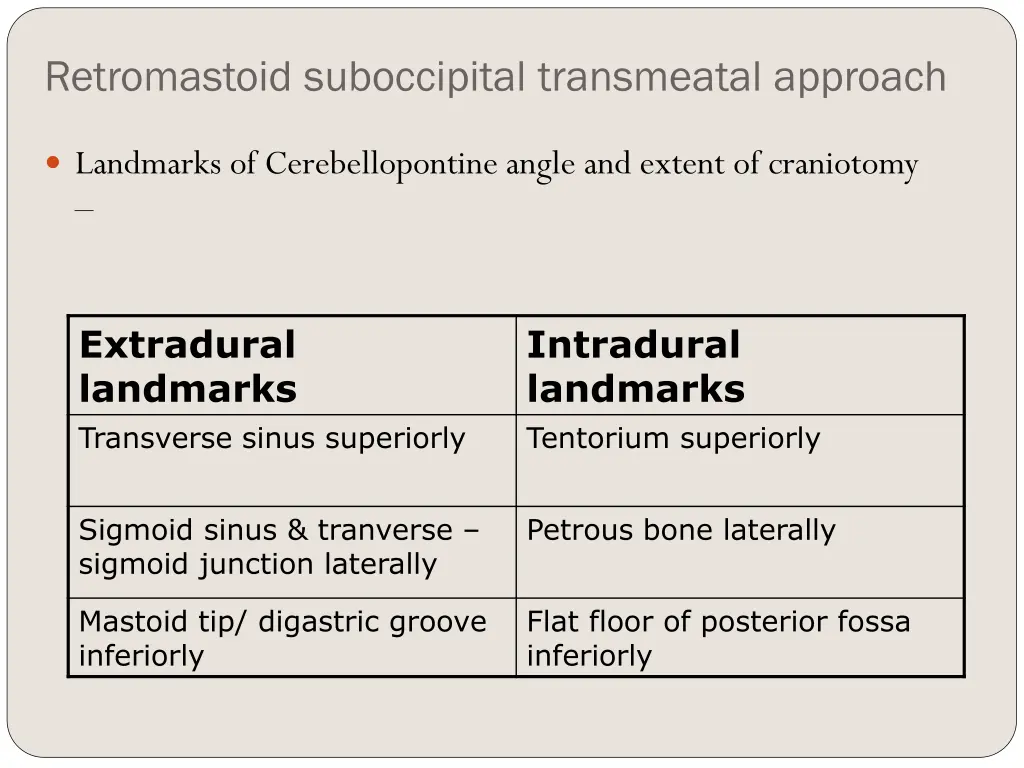 retromastoid suboccipital transmeatal approach 2