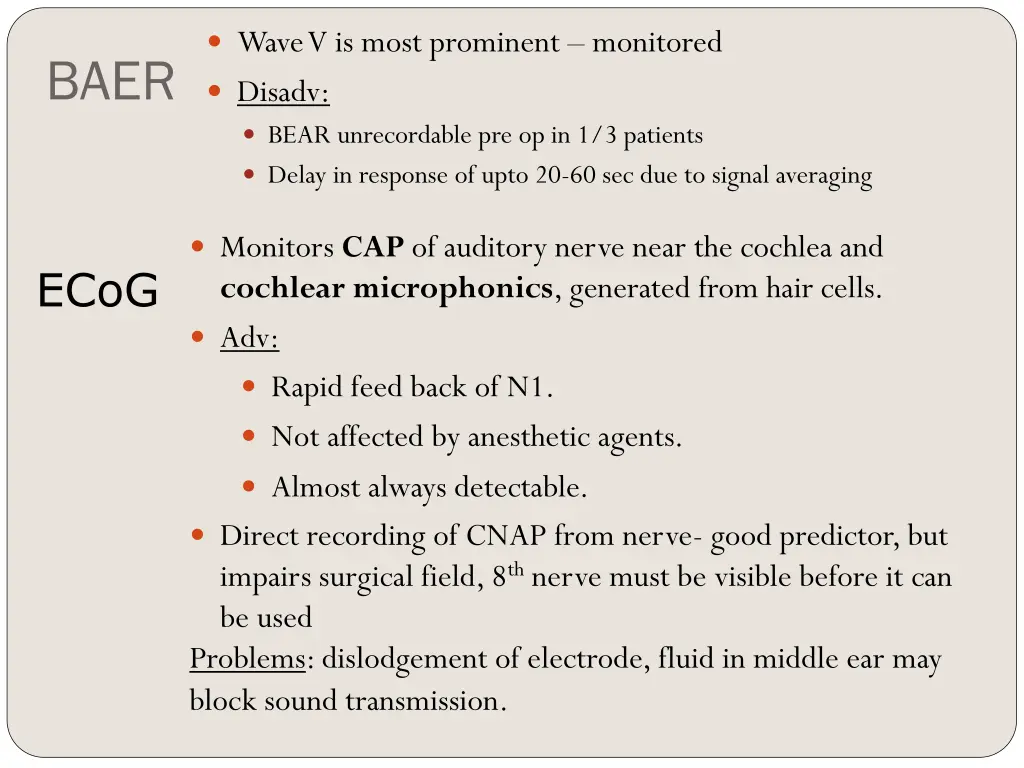 wave v is most prominent monitored disadv bear