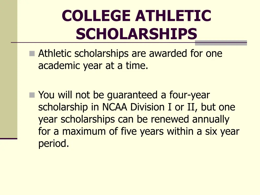 college athletic scholarships athletic