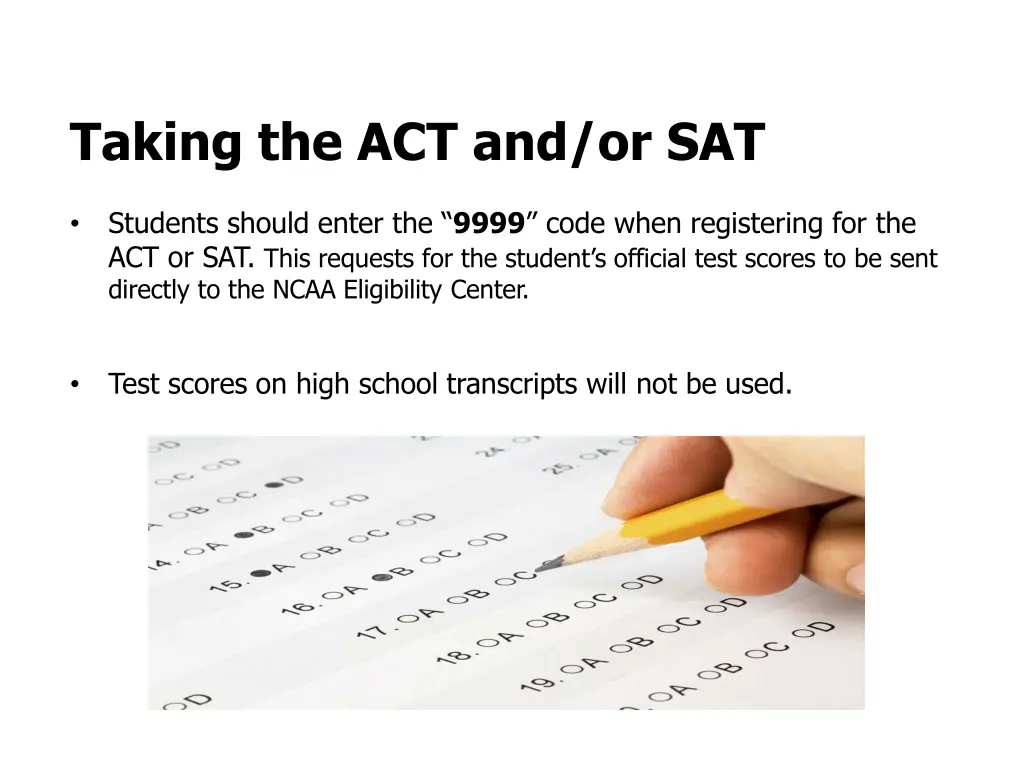 taking the act and or sat