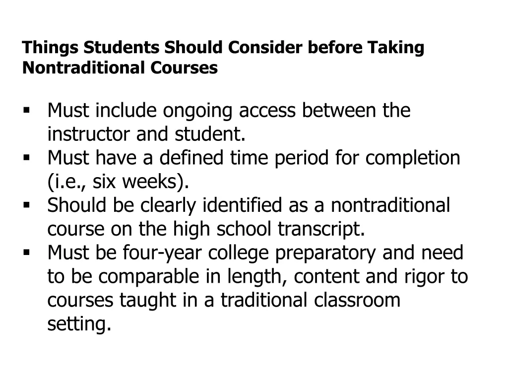 things students should consider before taking