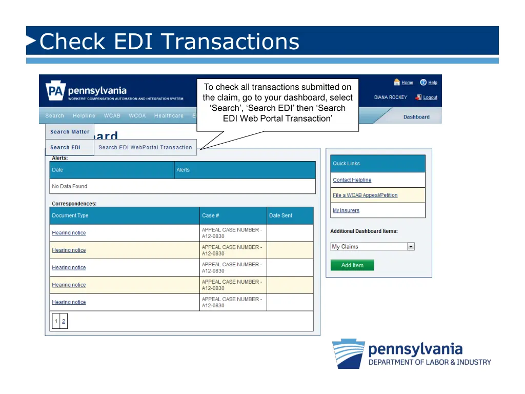 check edi transactions