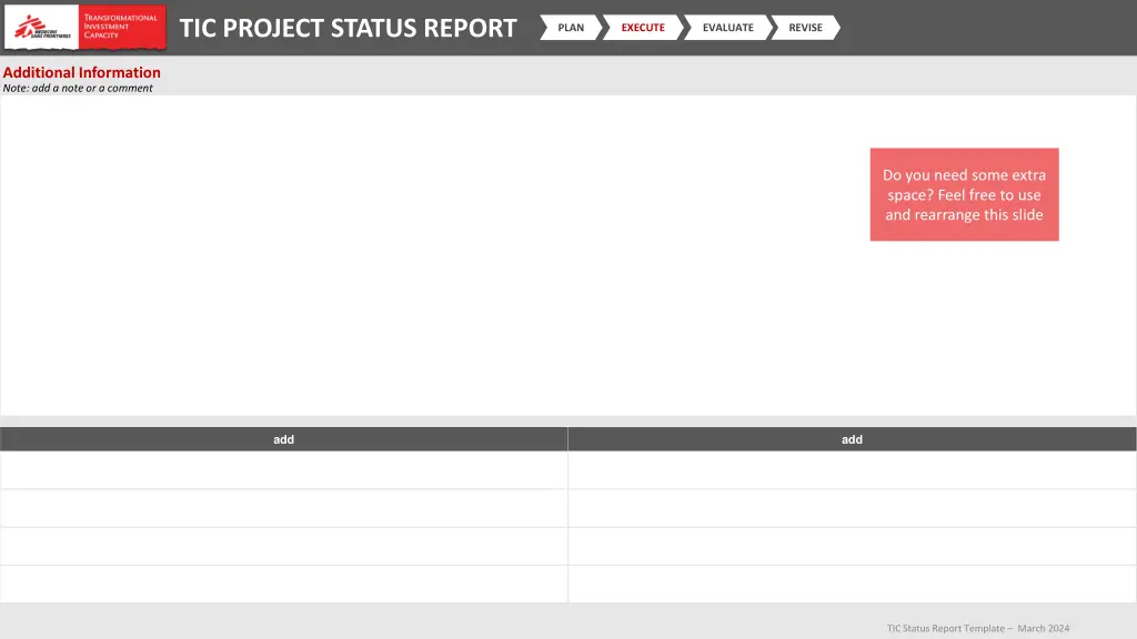 tic project status report 3