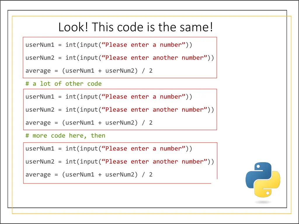 look this code is the same