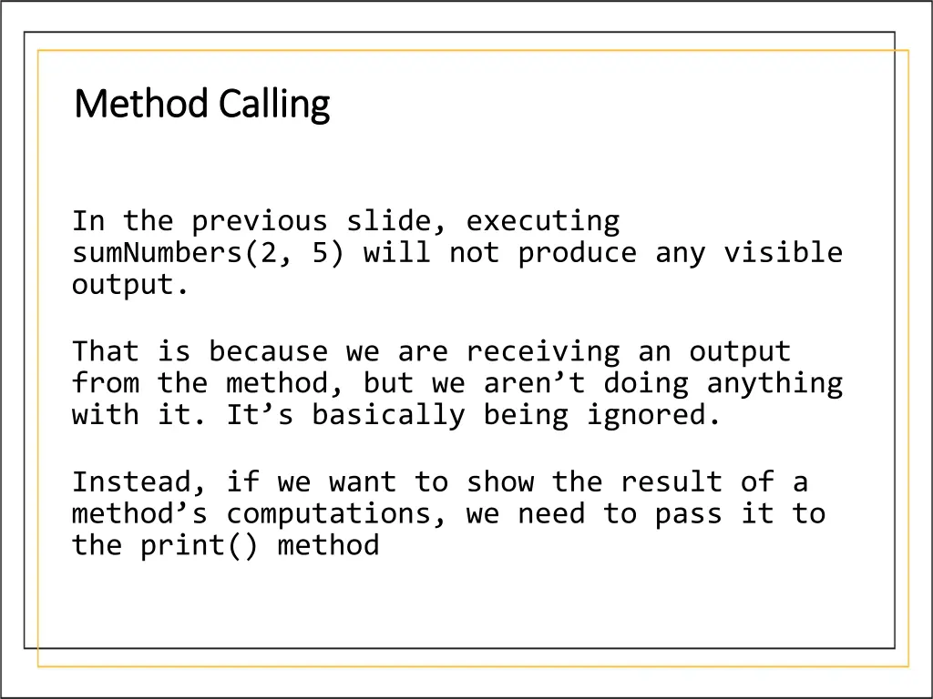 method calling method calling 1