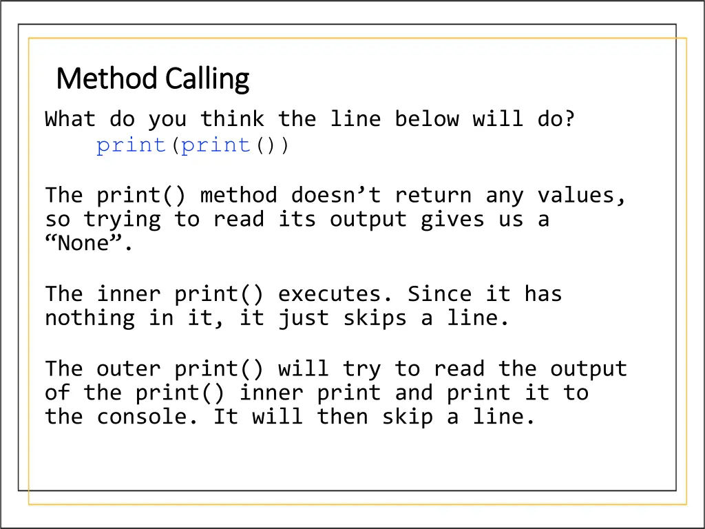 method calling method calling 5