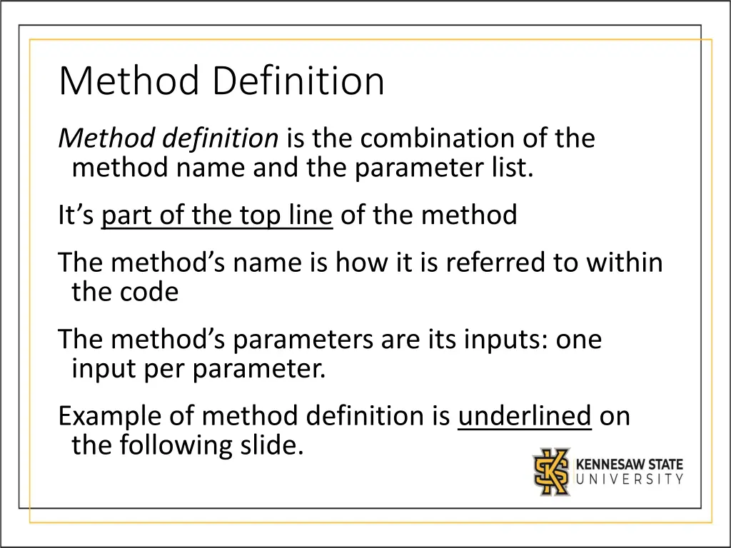 method definition