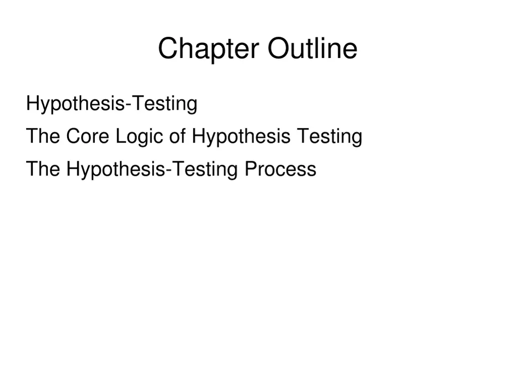 chapter outline