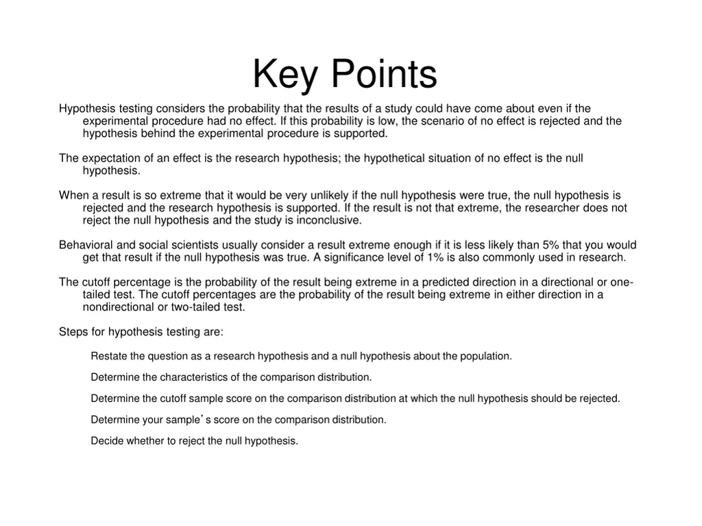 key points