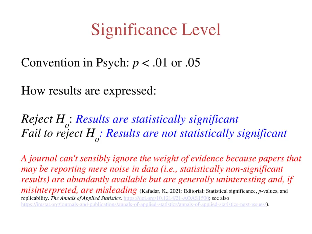 significance level 1