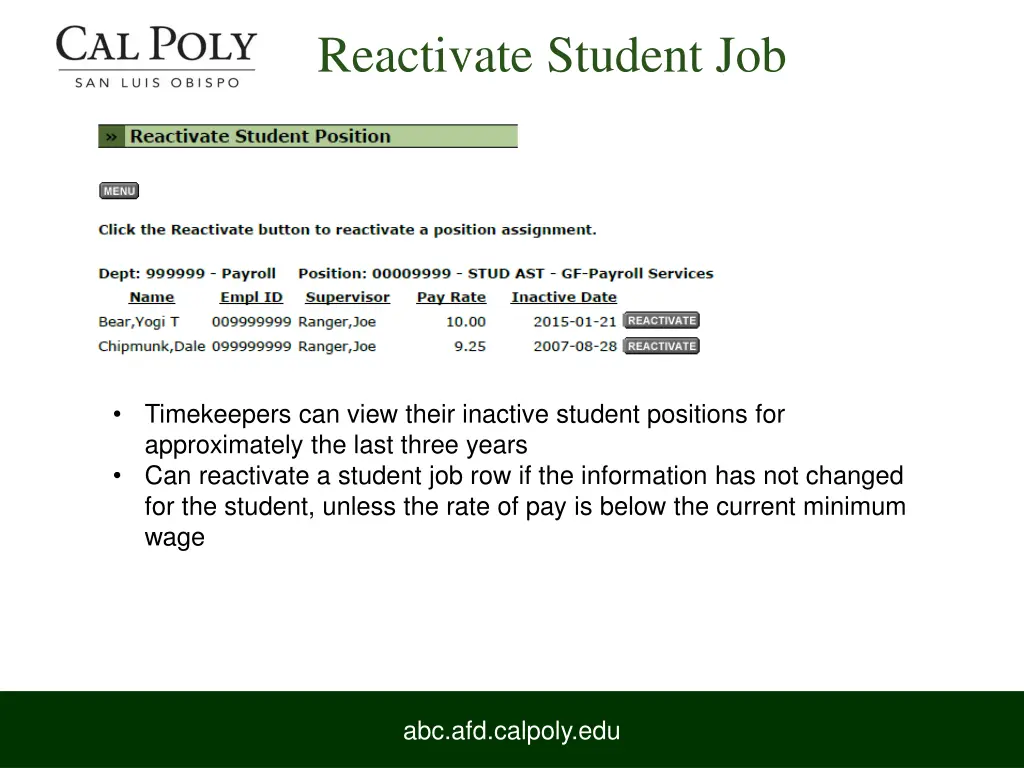 reactivate student job 1