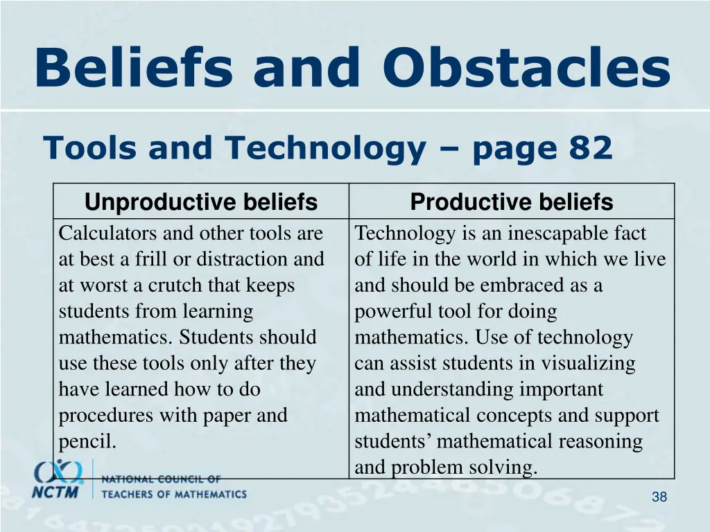 beliefs and obstacles 3