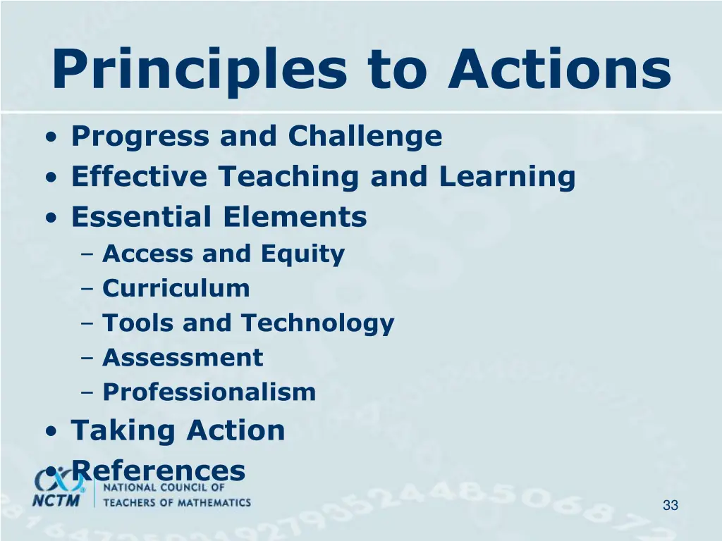 principles to actions 4