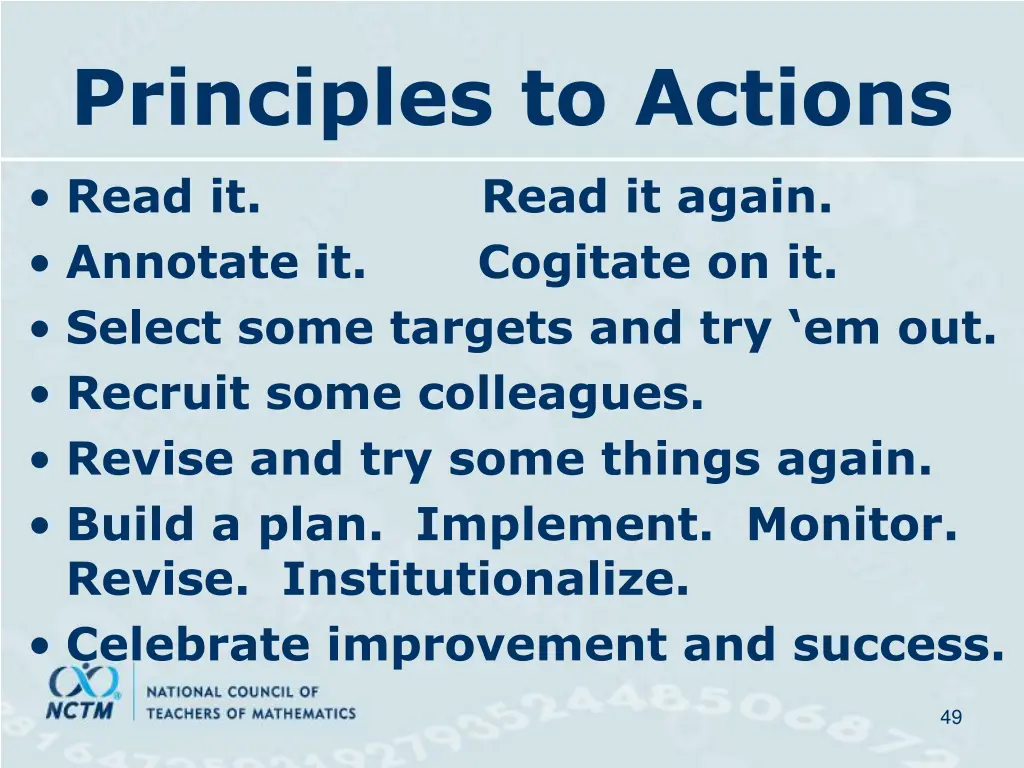 principles to actions 6