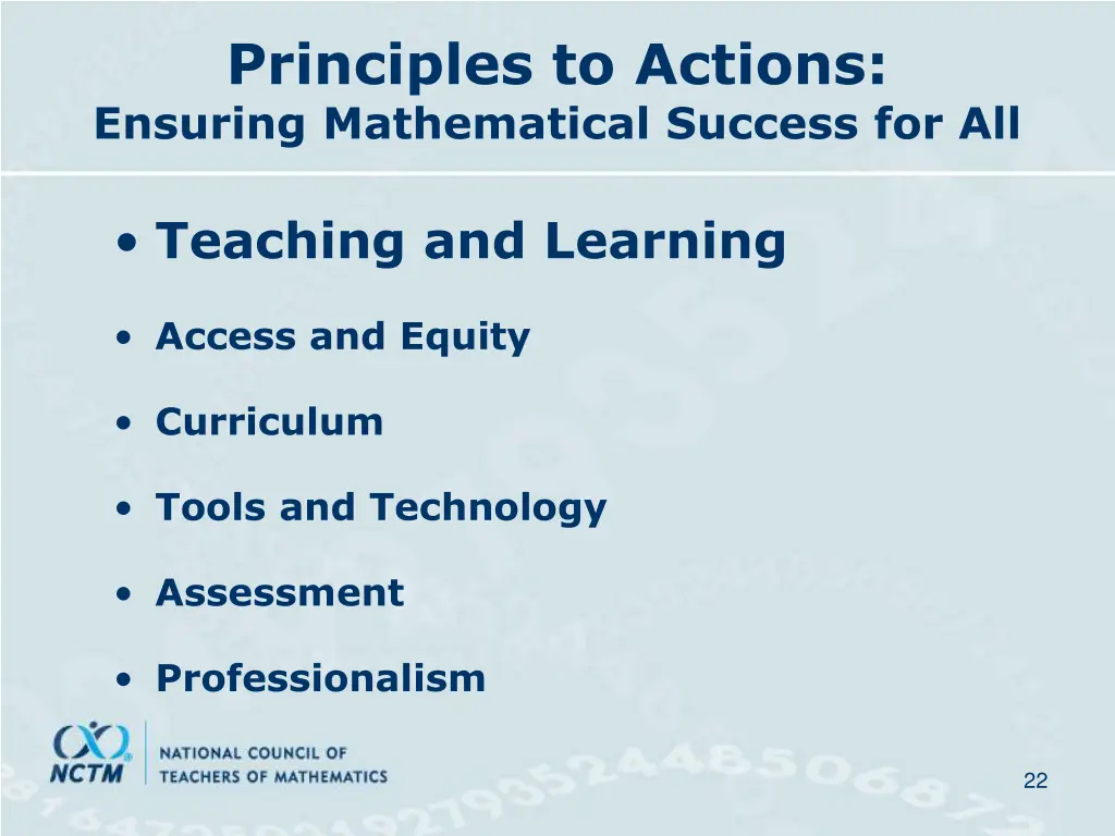 principles to actions ensuring mathematical 2