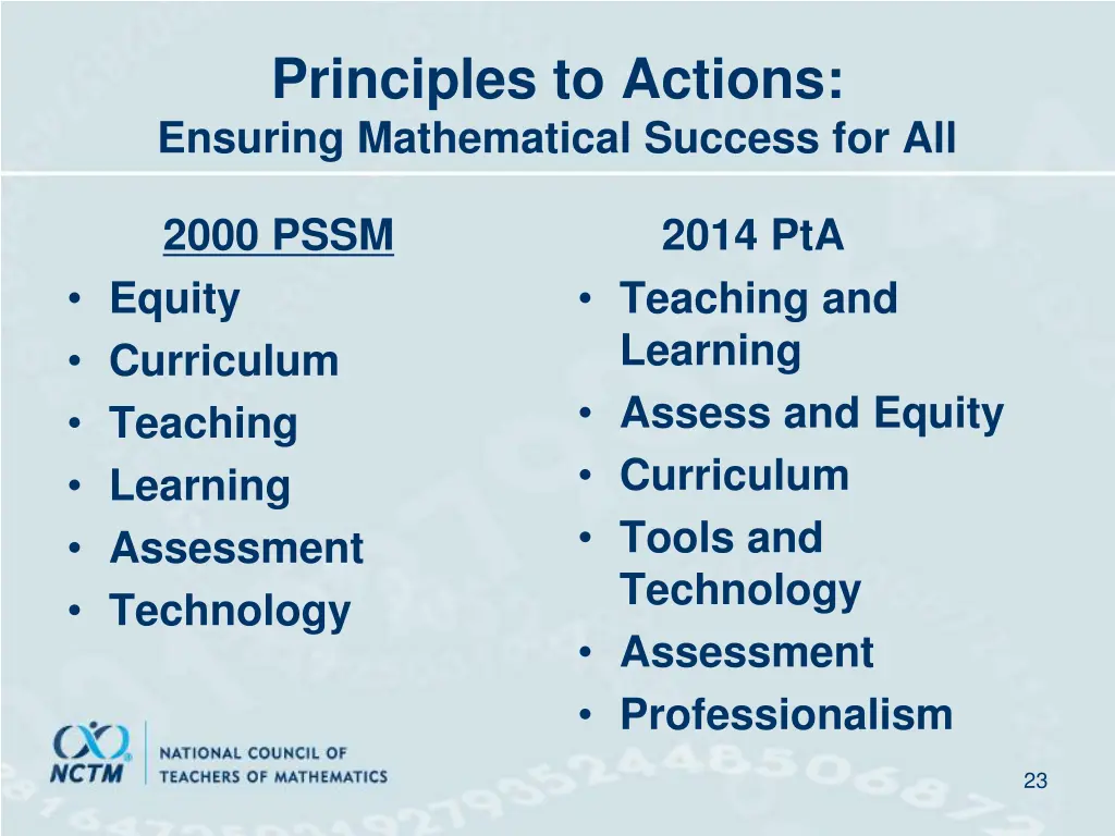 principles to actions ensuring mathematical 3