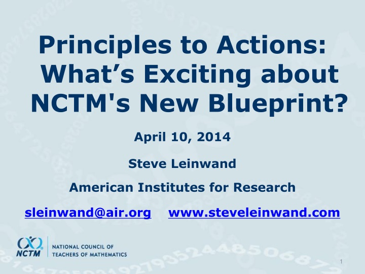 principles to actions what s exciting about nctm