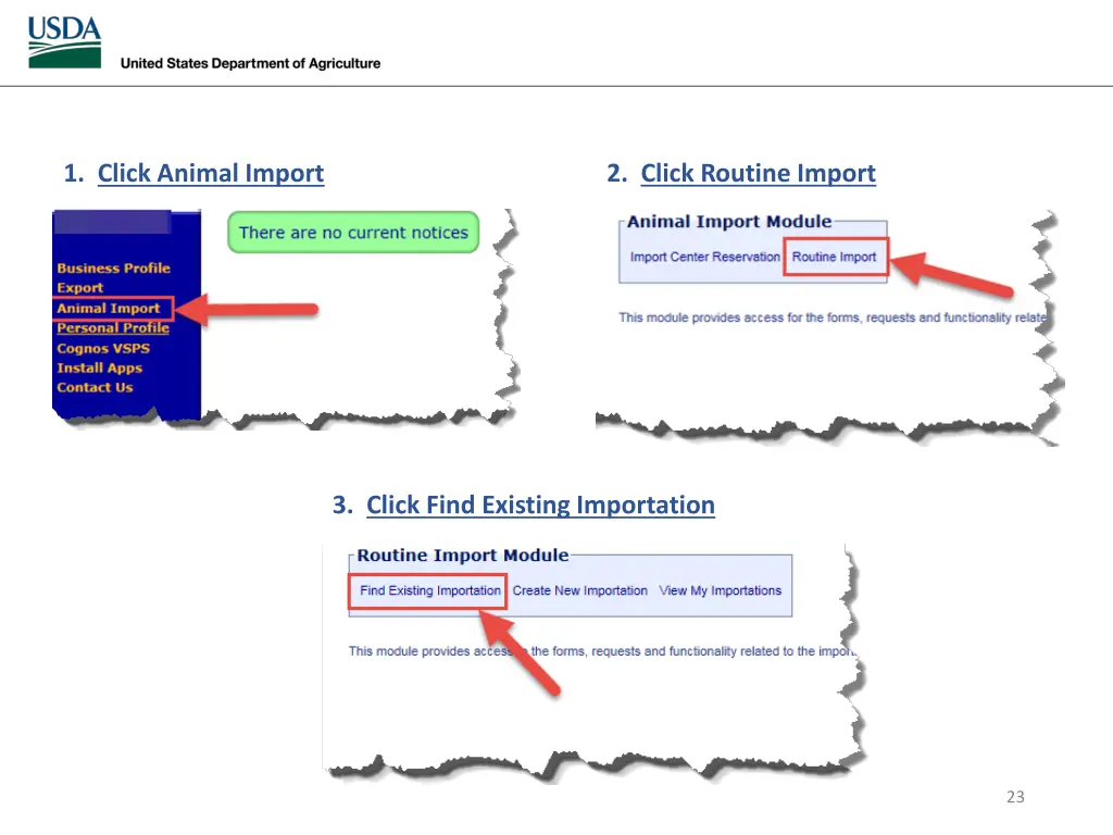 2 click routine import