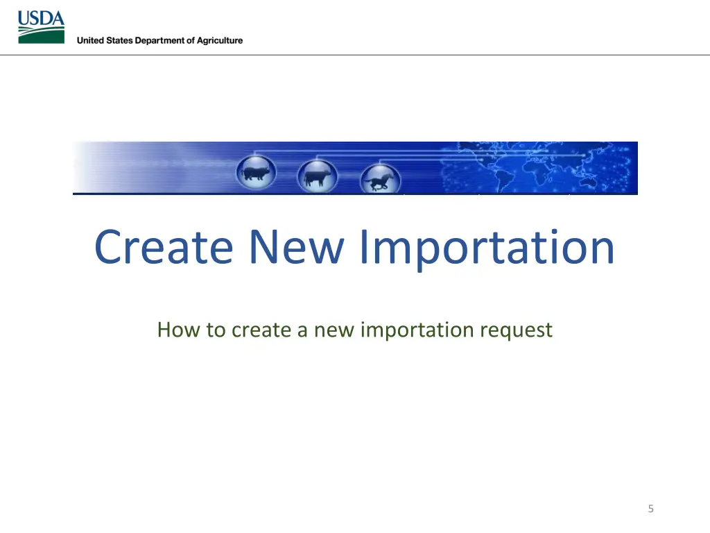 create new importation