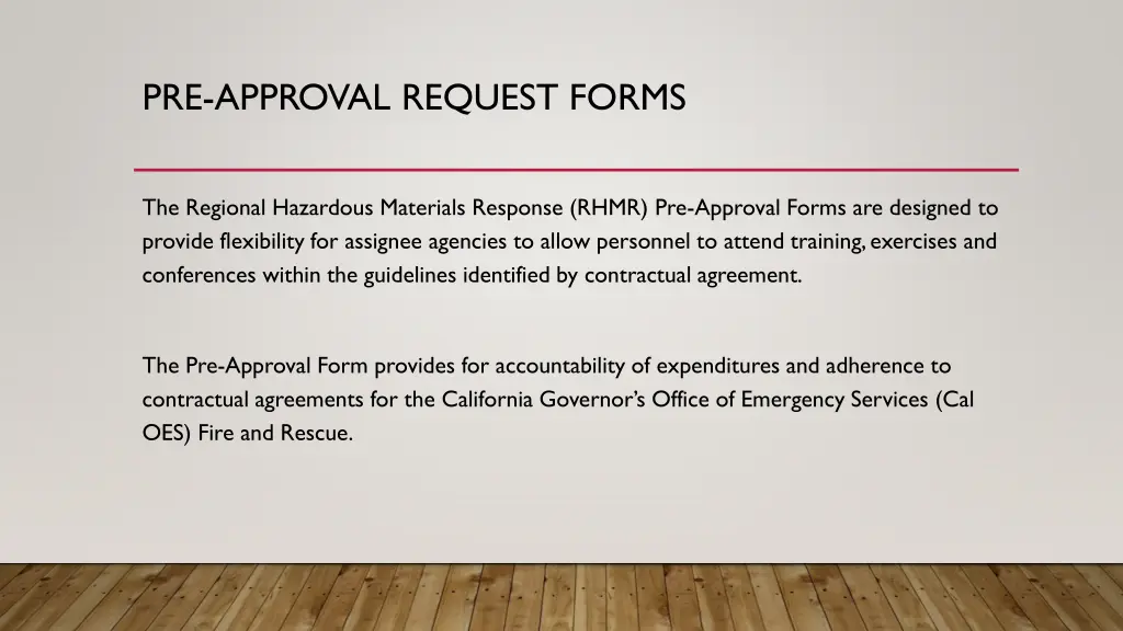 pre approval request forms