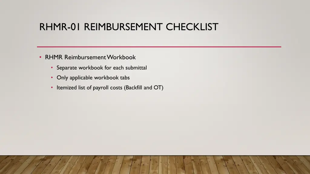 rhmr 01 reimbursement checklist