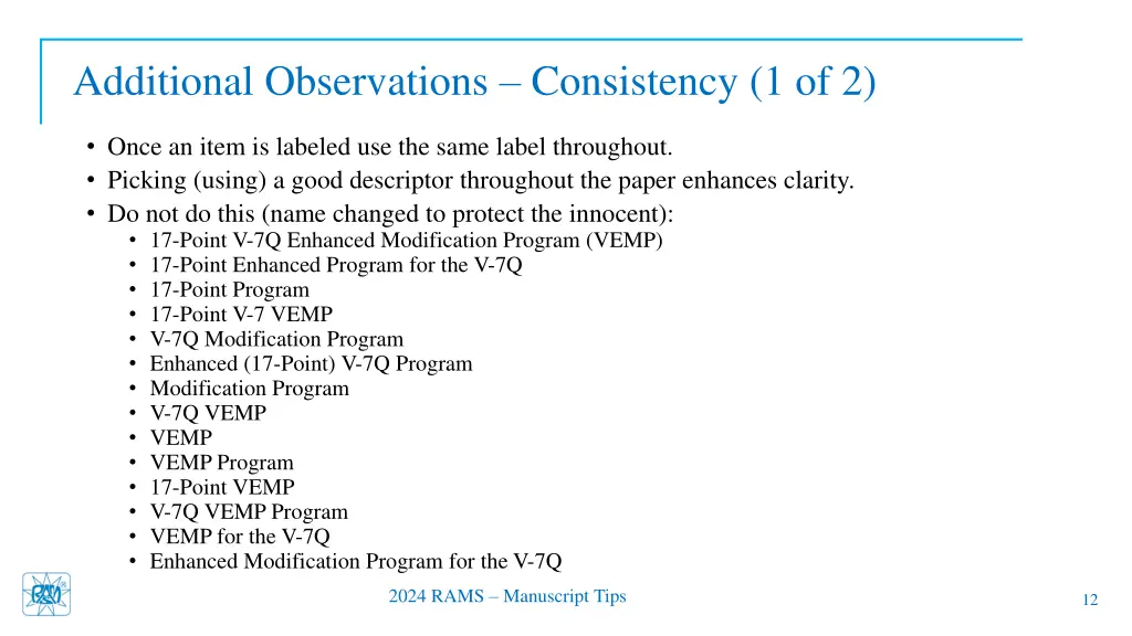 additional observations consistency 1 of 2