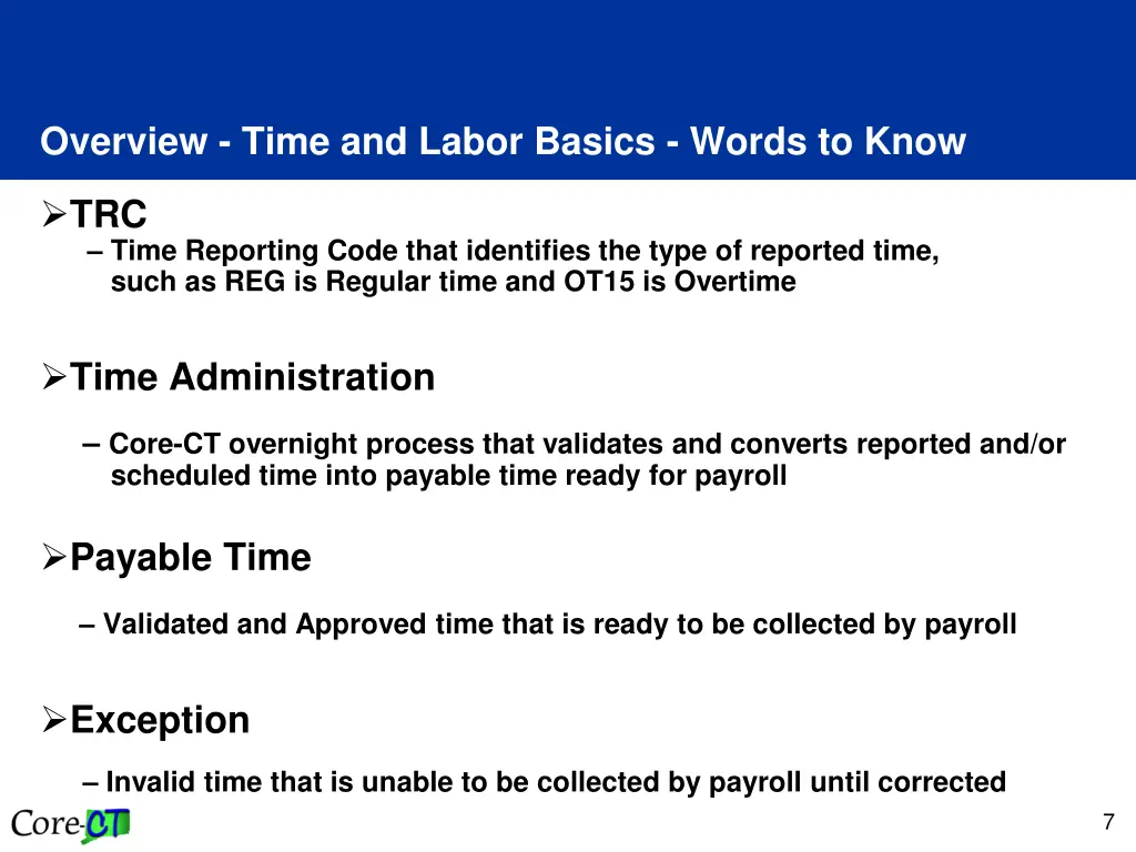 overview time and labor basics words to know 1