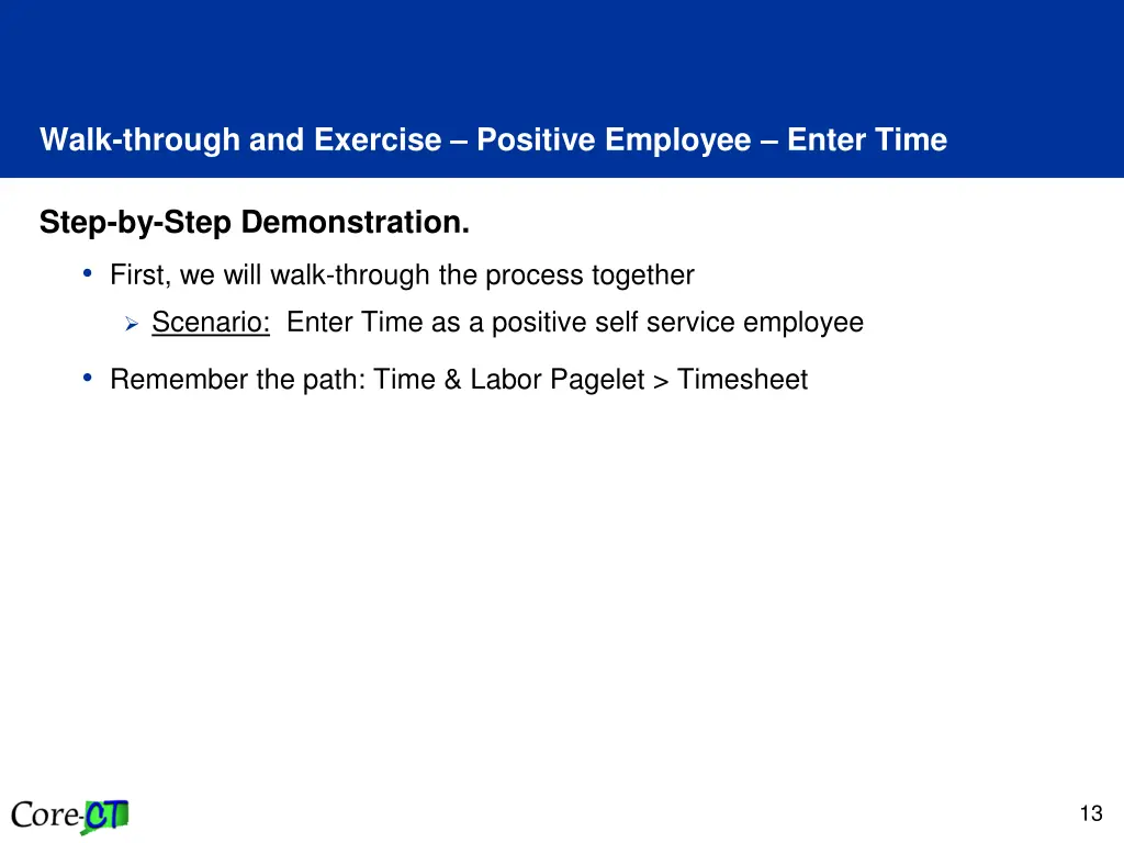 walk through and exercise positive employee enter