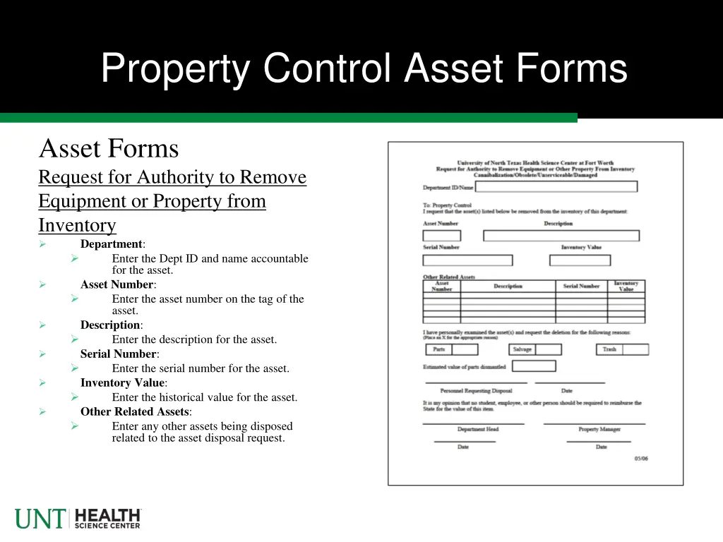 property control asset forms 21