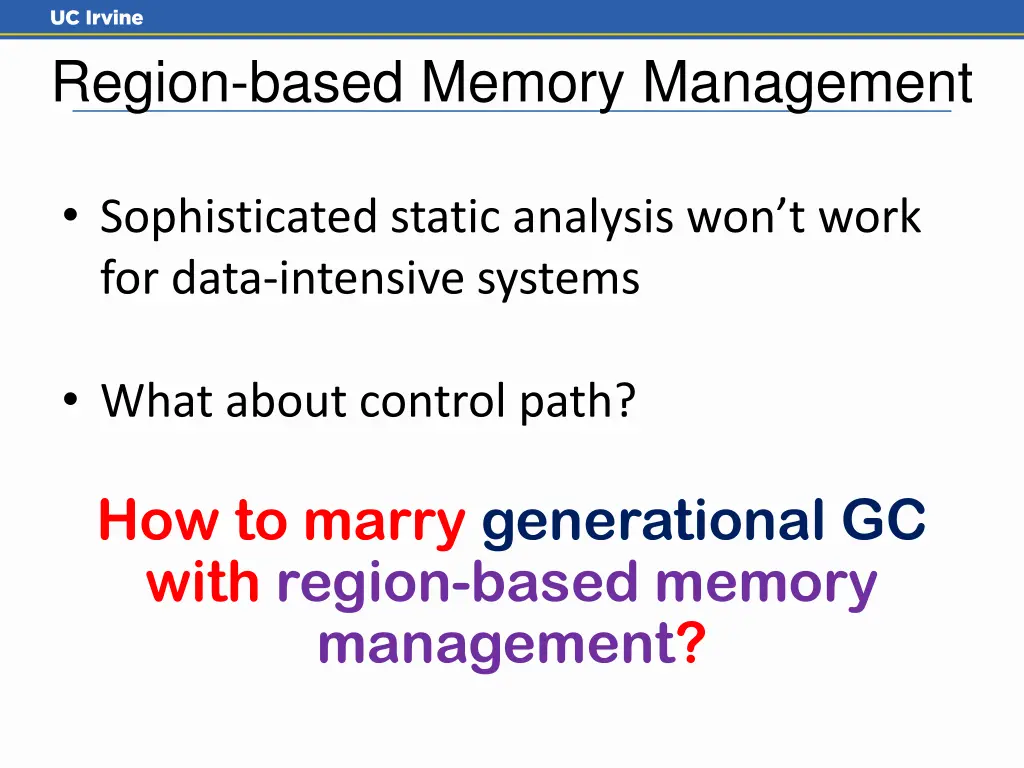 region based memory management