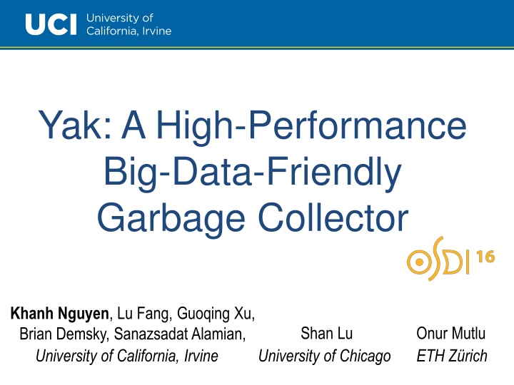 yak a high performance big data friendly garbage