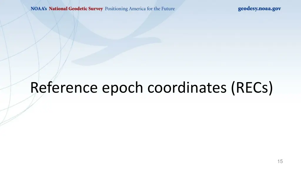 reference epoch coordinates recs 1