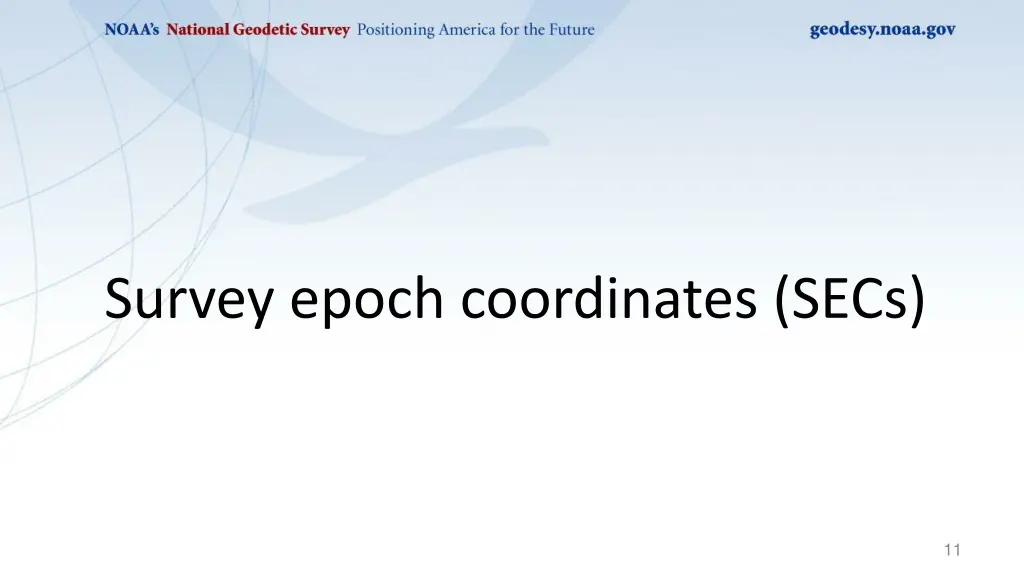 survey epoch coordinates secs 1