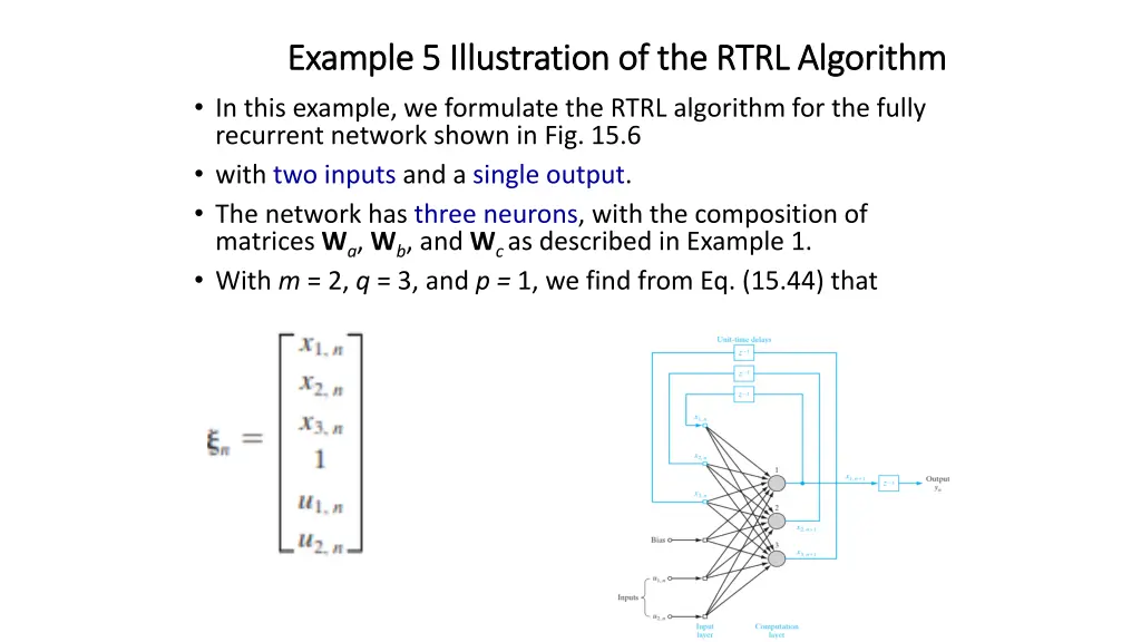 example example 5 5 illustration of the rtrl