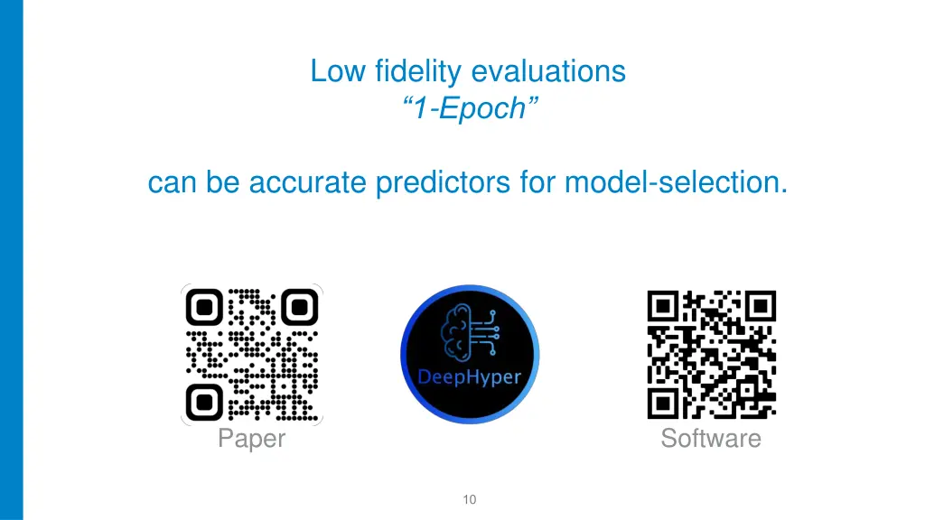 low fidelity evaluations 1 epoch