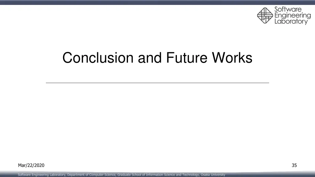 conclusion and future works